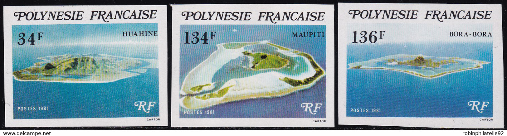 Polynésie Non Dentelés N°171 /173 Iles-Sous-le-Vent  De Polynésie (3 Valeurs) Qualité:** - Non Dentellati, Prove E Varietà