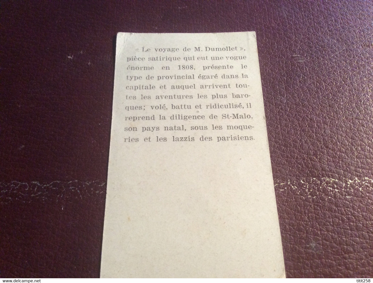 Les Héros Légendaires . Monsieur Dumollet . Messageries Saint Malo .St Malo - Collections