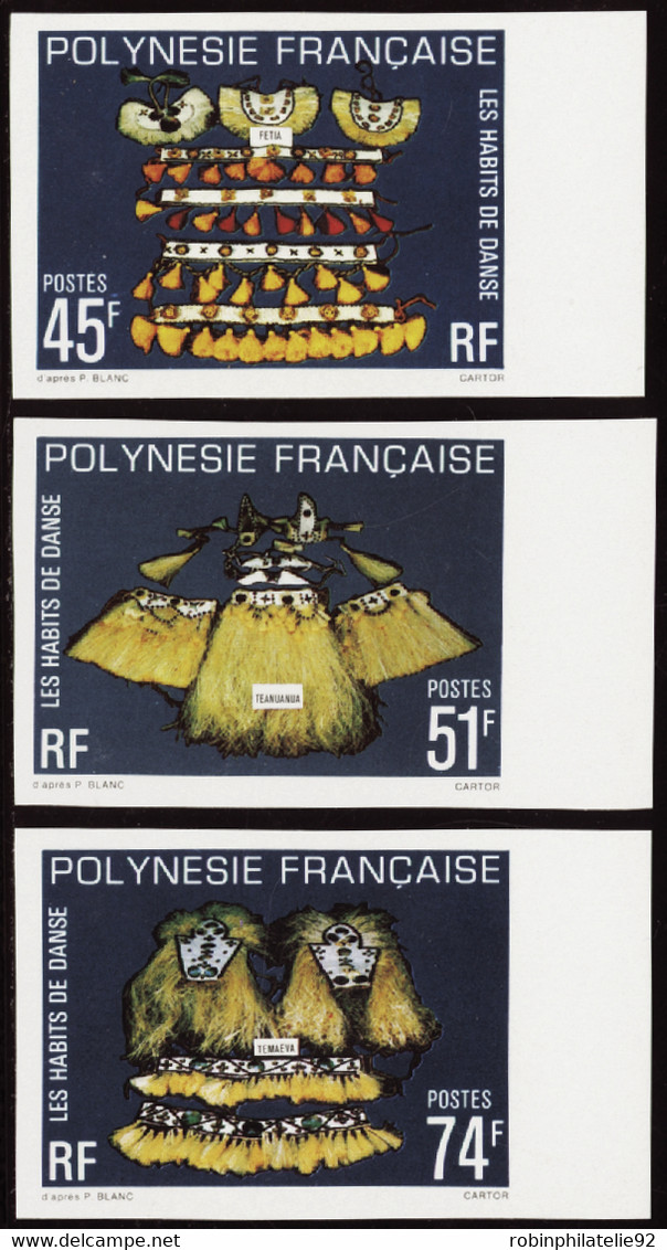 Polynésie Non Dentelés N°138 /140 Costumes De Danse (3 Valeurs) Qualité:** - Non Dentelés, épreuves & Variétés