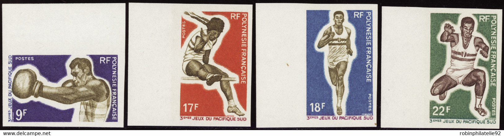 Polynésie Non Dentelés N°66 /69 Jeux Sportifs Du Pacifique Sud Qualité:** - Imperforates, Proofs & Errors