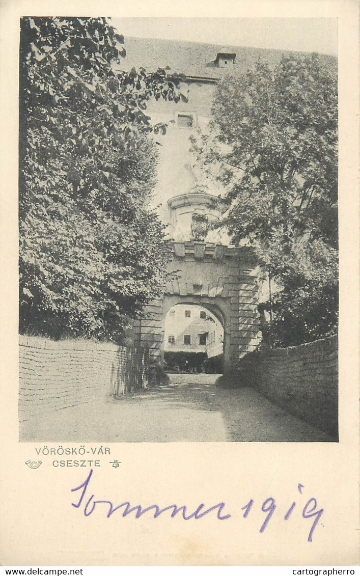 Slovakia Červený Kameň Castle Vöröskő Vára 1919 - Slovakia