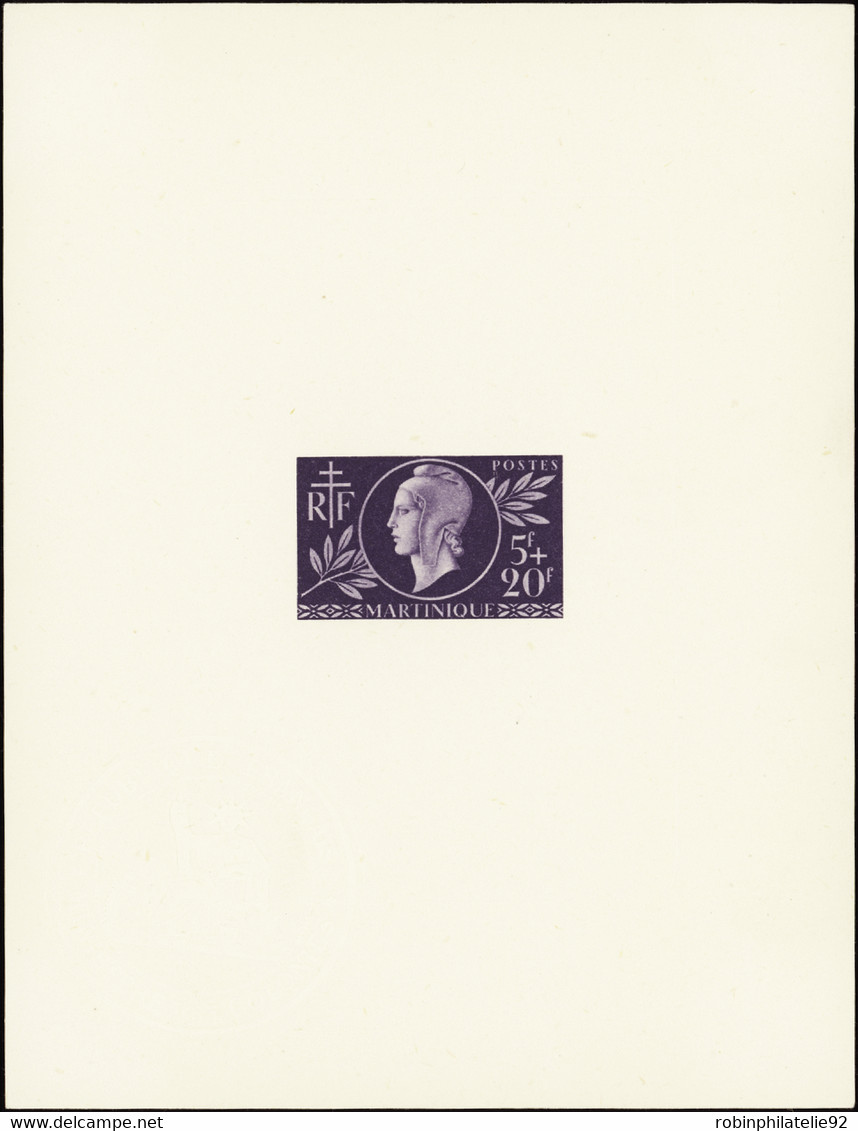 Martinique épreuves De Luxe N°198 Entraide Française épreuve De Luxe - Autres & Non Classés