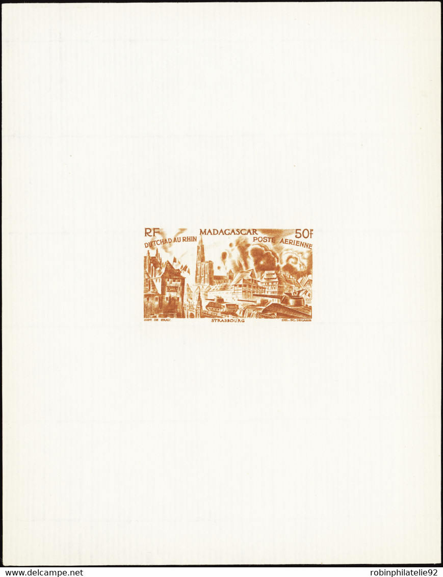 Madagascar épreuves De Luxe Poste Aérienne N°66 /71 Tchad Au Rhin 6  épreuves De  Luxe - Autres & Non Classés