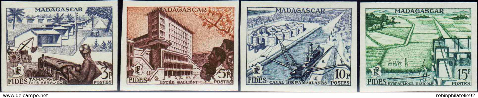 Madagascar Non Dentelés N°327 /330 FIDES 4 Valeurs Non Dentelées Qualité:** - Other & Unclassified
