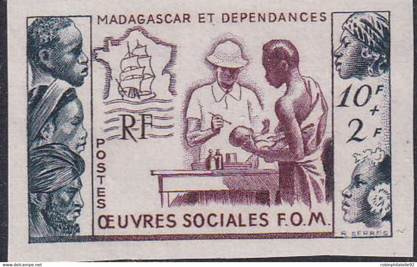 Madagascar Non Dentelés N°320 Œuvres Sociales Qualité:** - Otros & Sin Clasificación