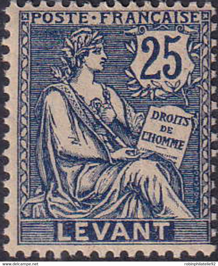 Levant  N°24 25c Mouchon  Qualité:** - Otros & Sin Clasificación