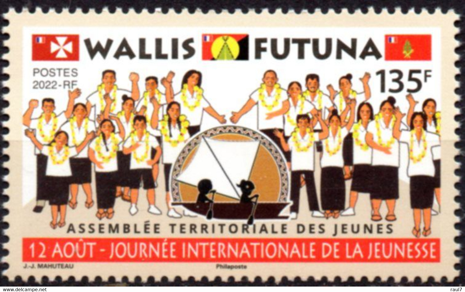 Wallis Et Futuna 2022 - Journée International De La Jeunesse - Bloc De 4 Avec Coin Daté Neuf // Mnh - Ongebruikt