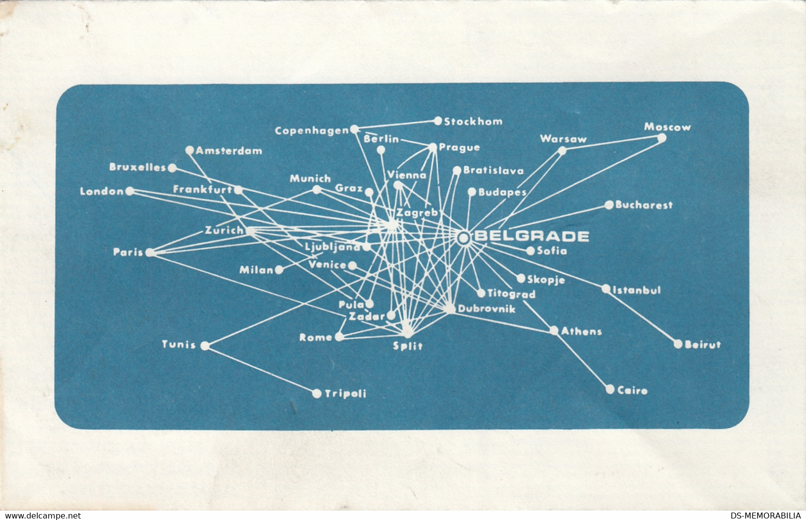 JAT Yugoslav Airlines Inflight Form With Suggestions To General Manager - Papiere