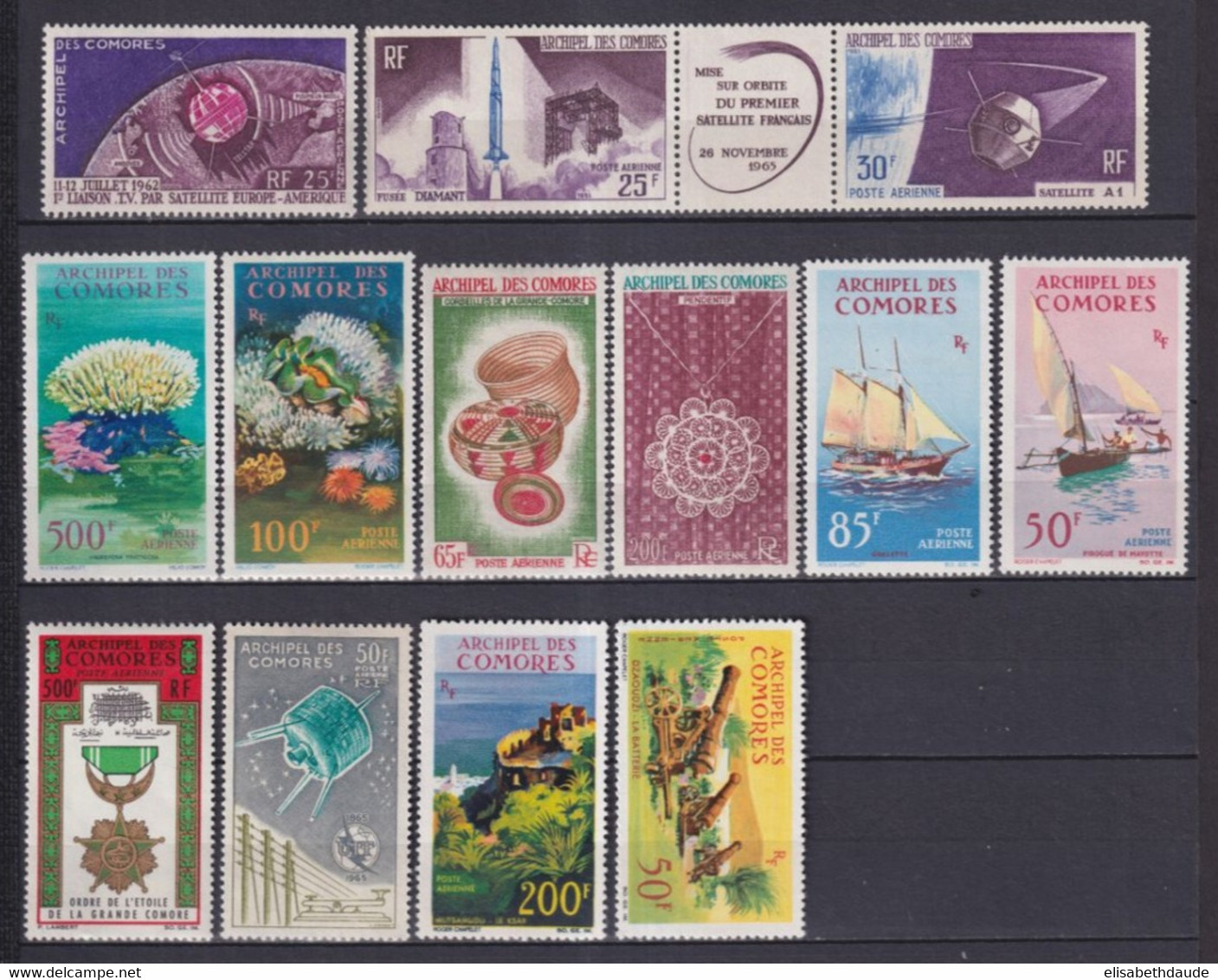 COMORES - 1962/1967 - POSTE AERIENNE - YVERT N°5/11+13/16A+18/19 * MLH  - COTE Pour * = 128.5 EUR. - Unused Stamps