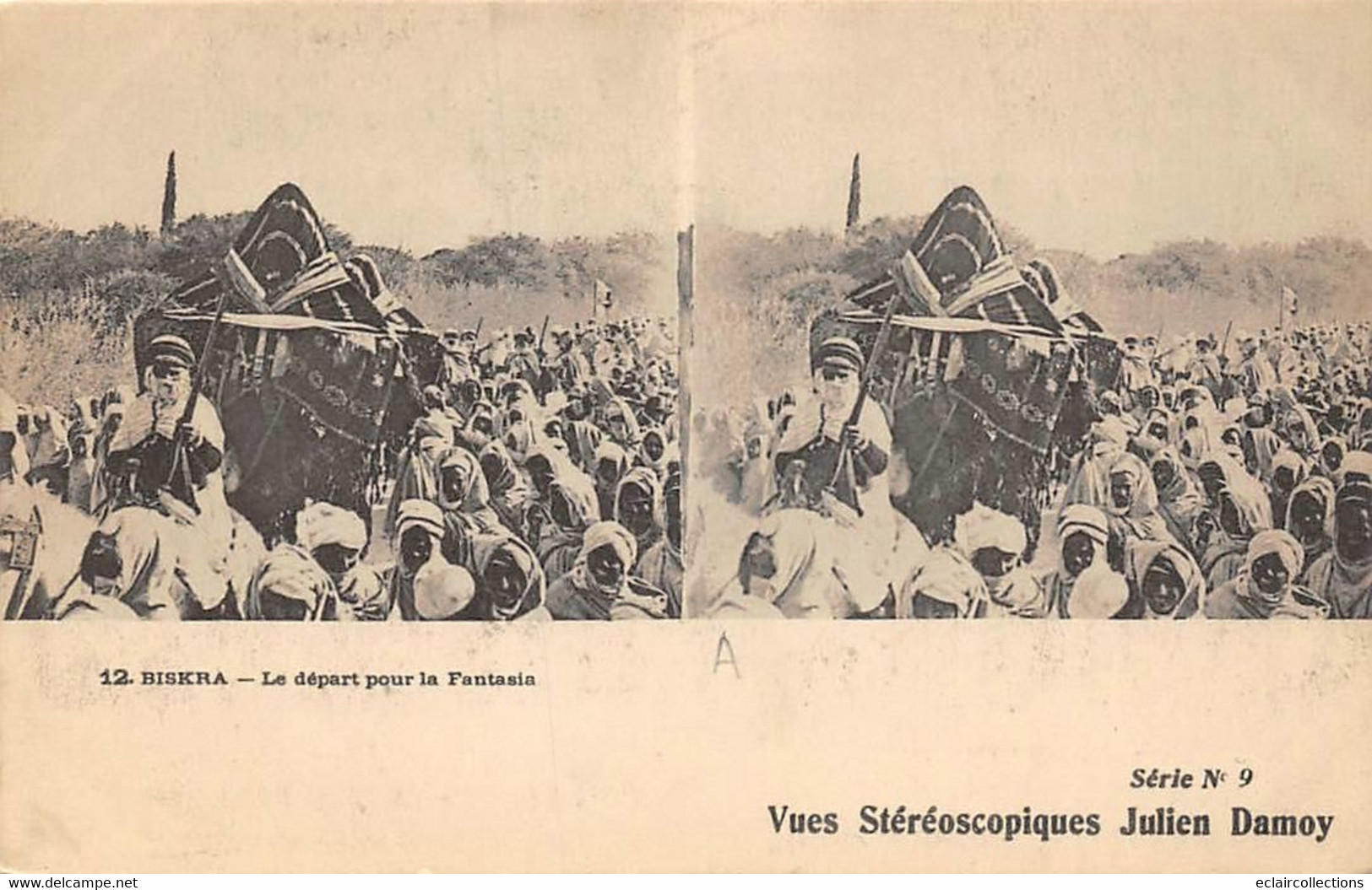 Cartes stéréos.      Lot de   7 cartes Algérie dont    Biskra Alger    (voir scan)