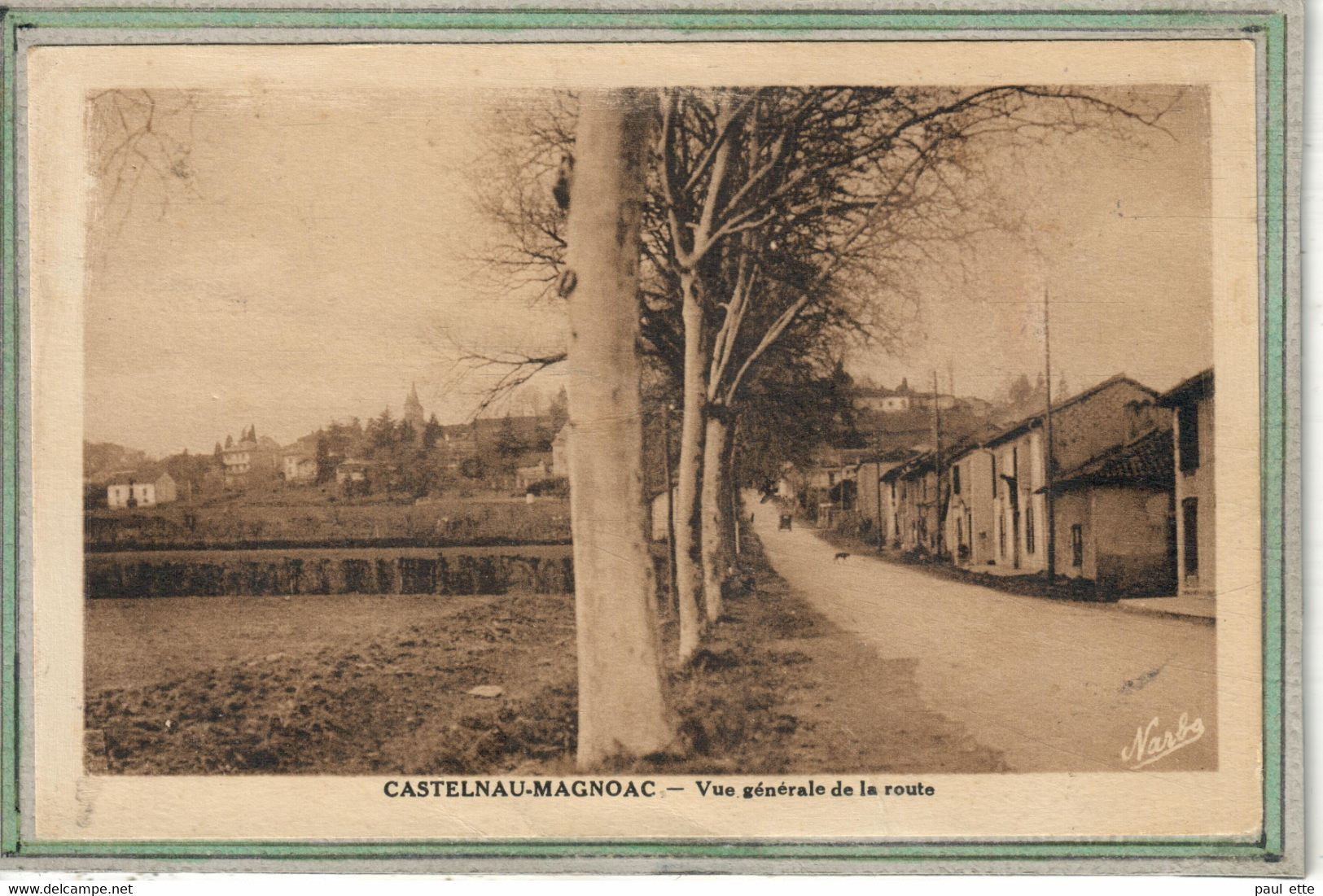 CPA - (65) CASTELNAU-MAGNOAC - Aspect De L'entrée Du Bourg En 1950 - Castelnau Magnoac