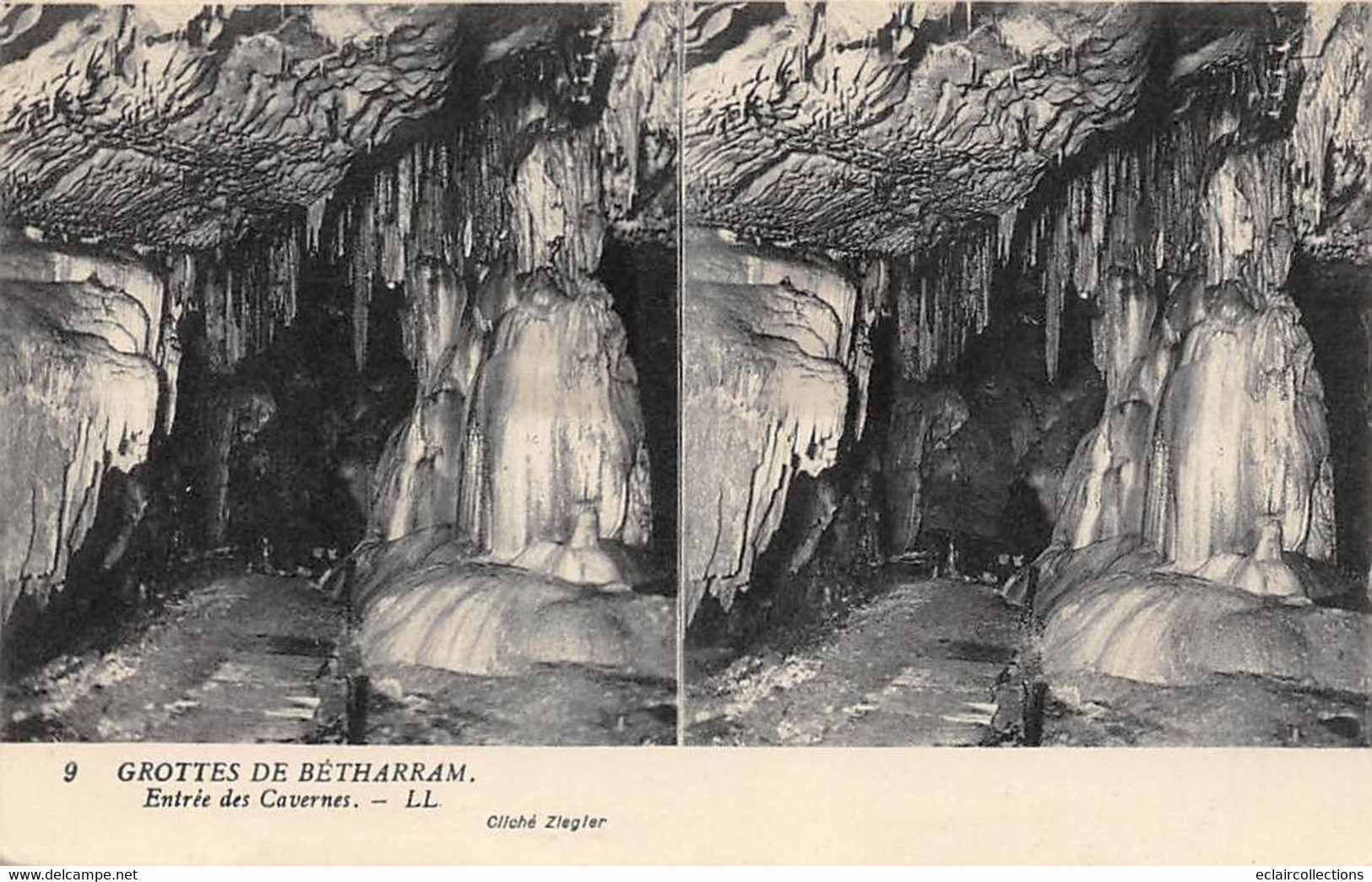 Cartes stéréos.   Lot de 44 cartes Grottes de Bétharram . Q.q  doubles .  Aperçu voir scan)