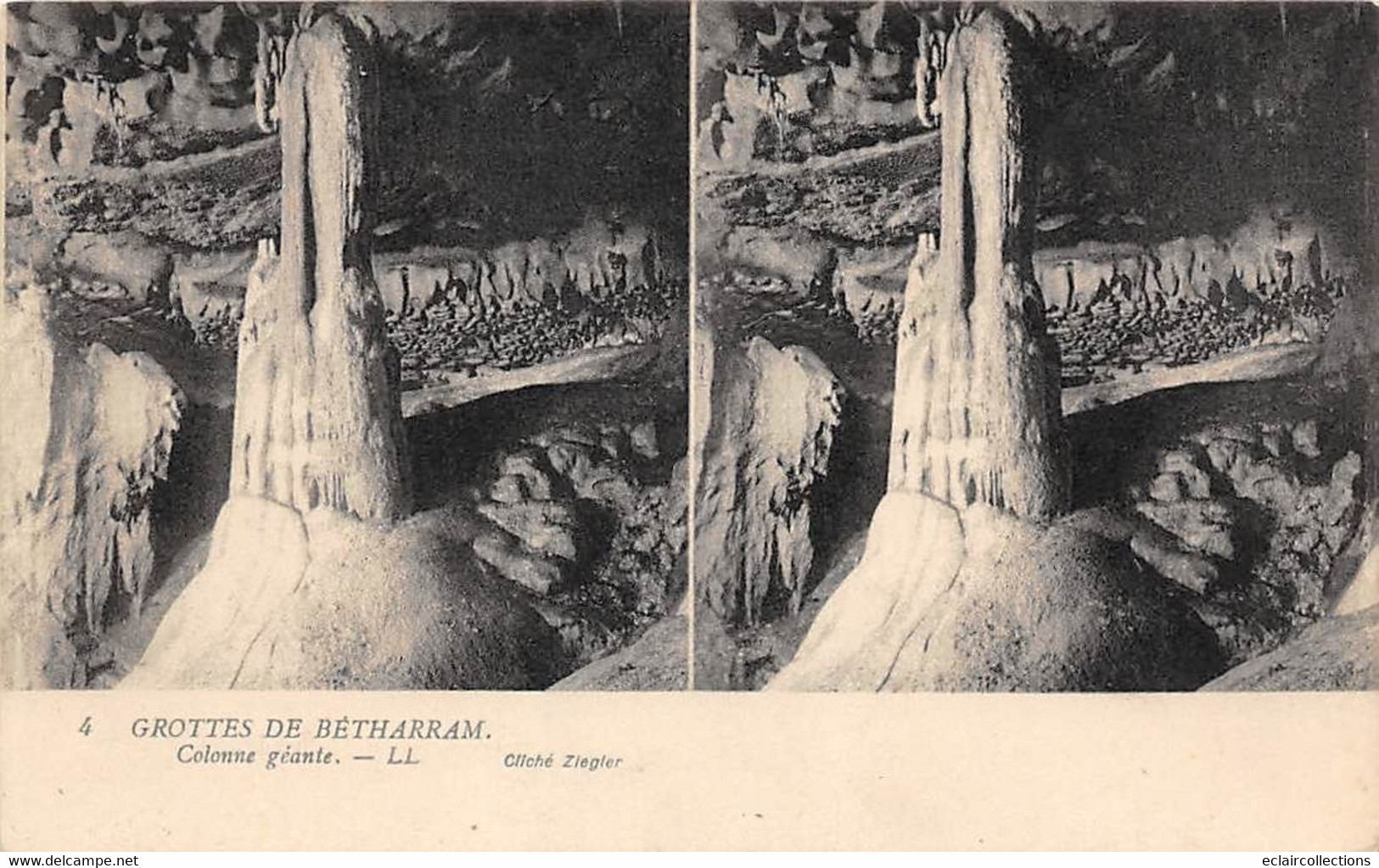 Cartes stéréos.   Lot de 44 cartes Grottes de Bétharram . Q.q  doubles .  Aperçu voir scan)