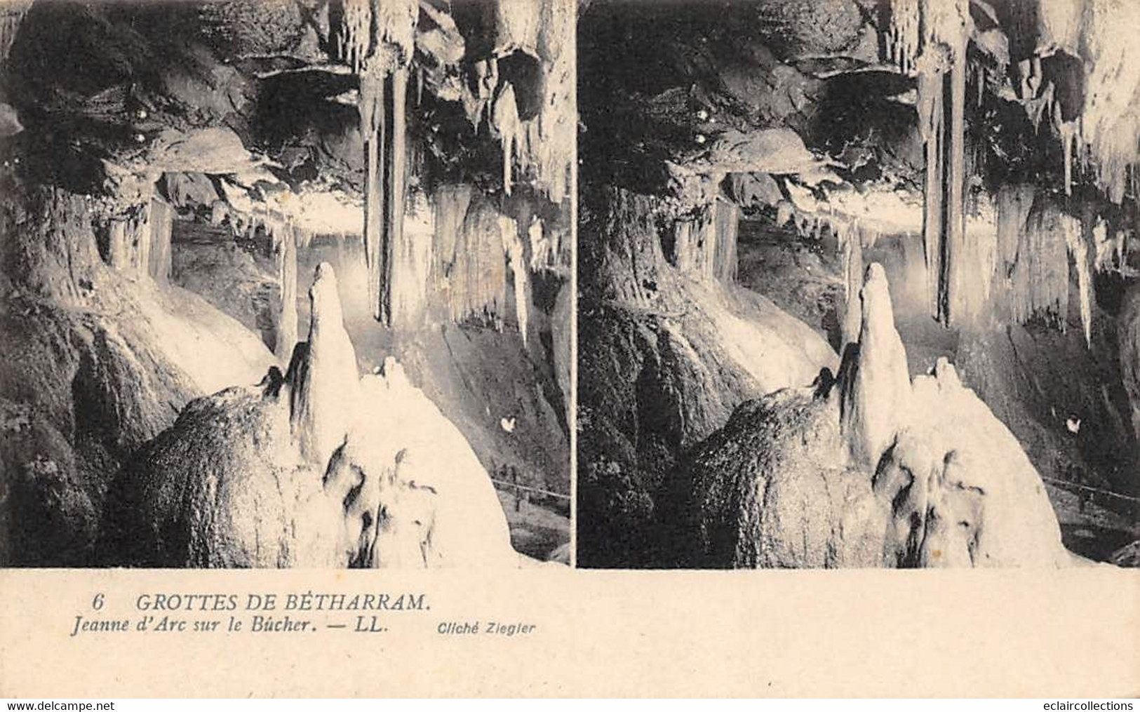 Cartes stéréos.   Lot de 44 cartes Grottes de Bétharram . Q.q  doubles .  Aperçu voir scan)