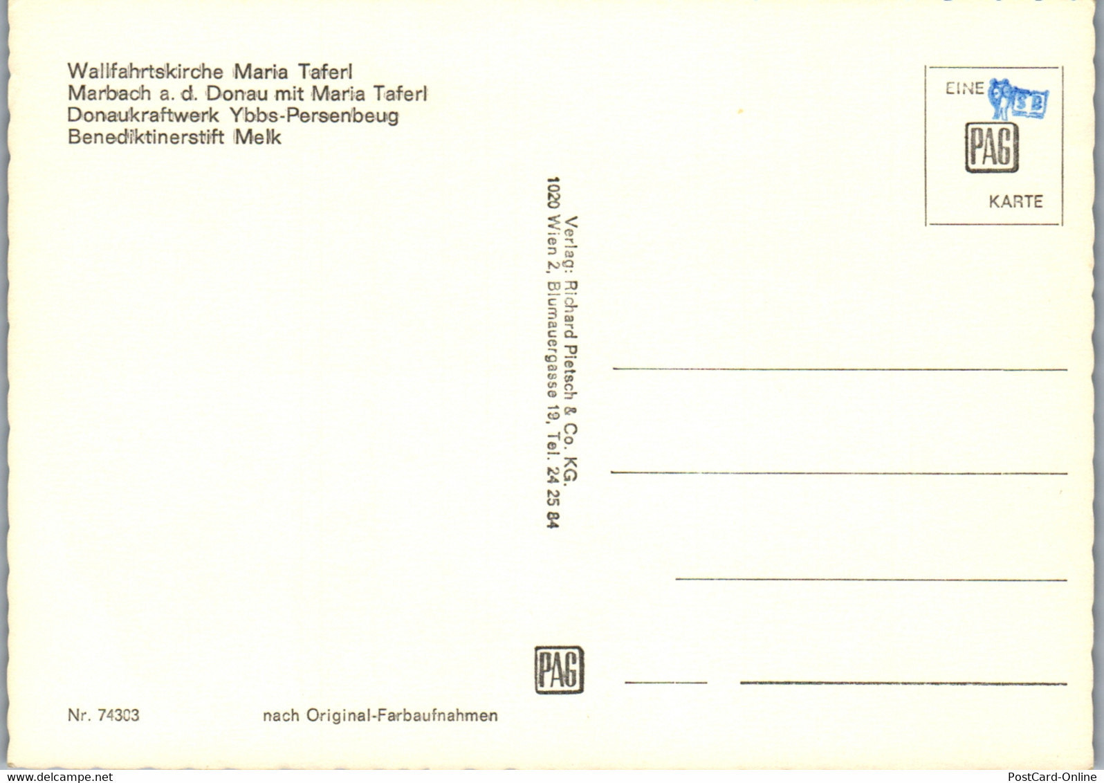 37129 - Niederösterreich - Maria Taferl , Wallfahrtskirche , Donaukraftwerk , Stift Melk - Nicht Gelaufen - Maria Taferl