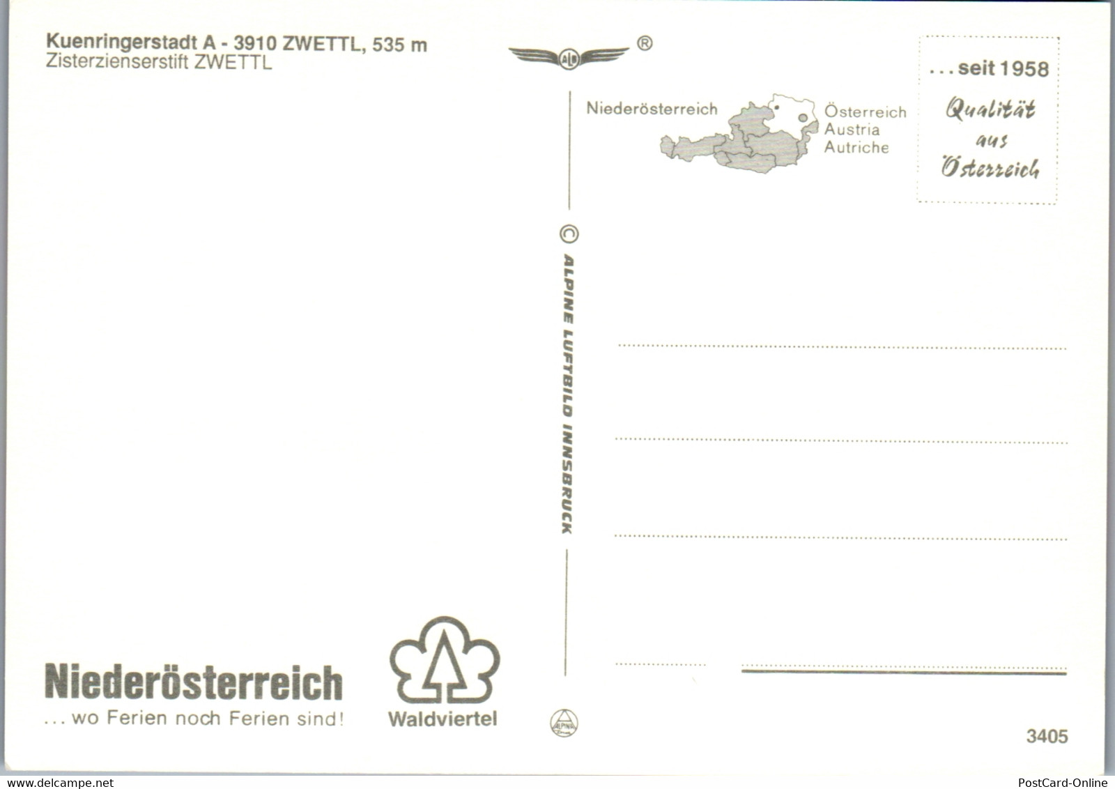 37153 - Niederösterreich - Zwettl , Stift , Kuenringerstadt - Nicht Gelaufen - Zwettl