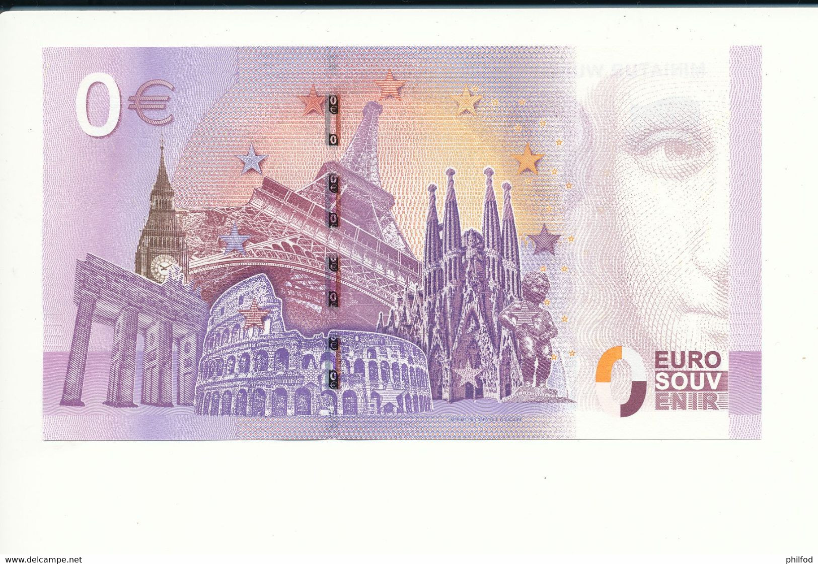 Billet Souvenir - 0 Euro - XEHA - 2016- 1 - MINIATUR WUNDERLAND HAMBURG - N° 4381 - Billet épuisé - Vrac - Billets