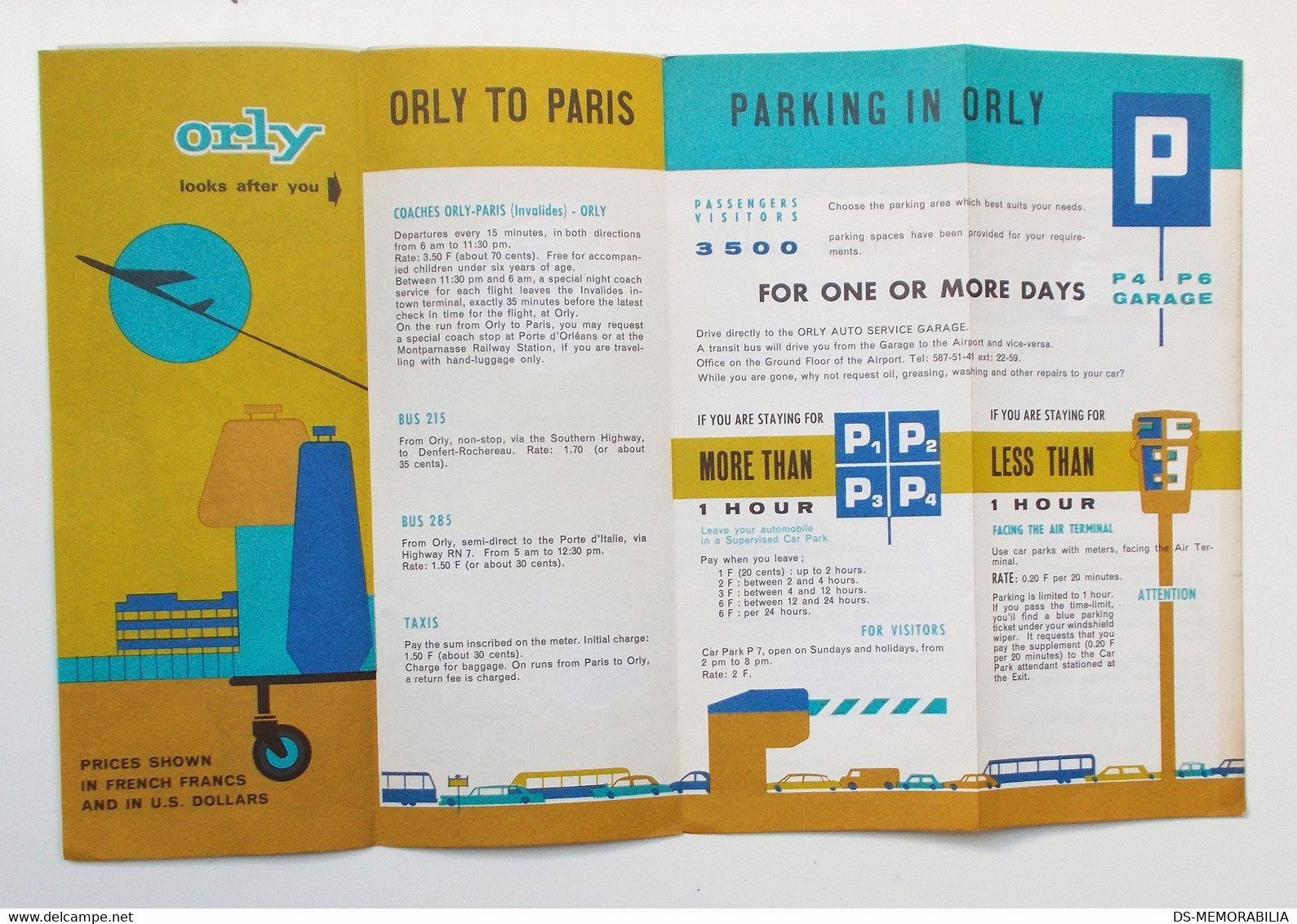 1965 Airport Orly Paris France Old Brochure Prospect , Informations Guide - Autres & Non Classés