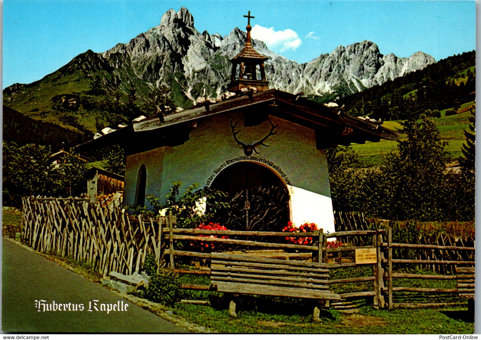 37286 - Salzburg - Filzmoos , Hubertus Kapelle , Blick Zur Bischofsmütze - Nicht Gelaufen - Filzmoos