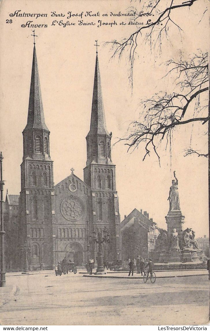 CPA - BELGIQUE - ANVERS - L'église Saint Joseph Et Statue Louis - Antwerpen