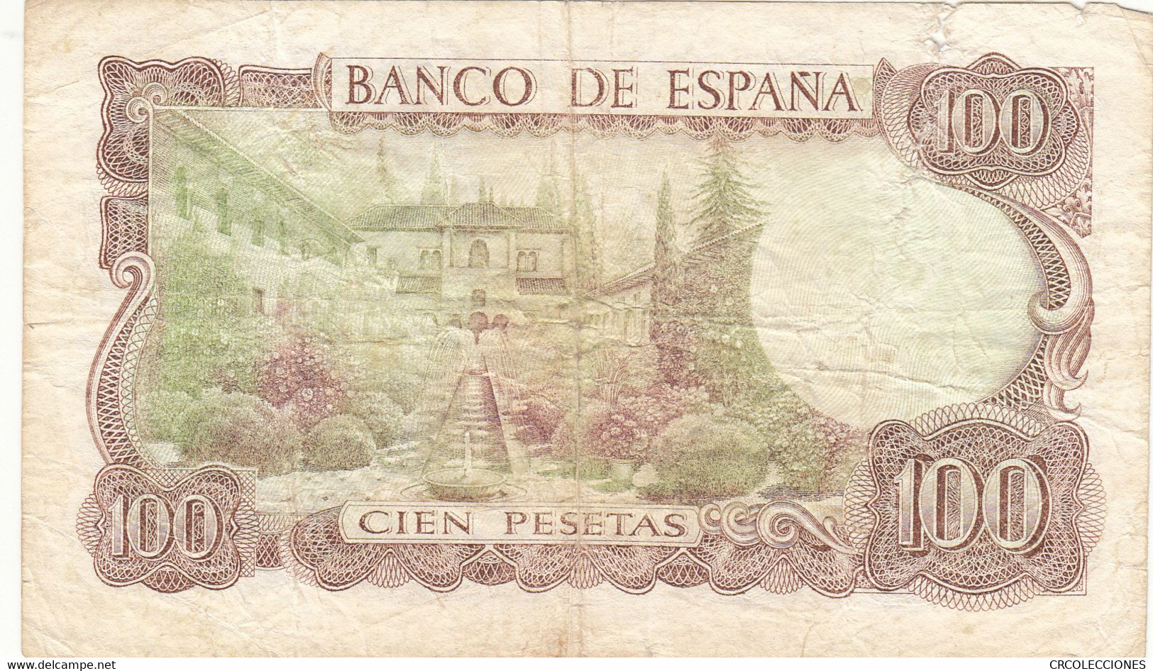 CRBS0427 BILLETE ESPAÑA 100 PESETAS 1970 MANIPULADO COLOR MBC 9 - 100 Pesetas