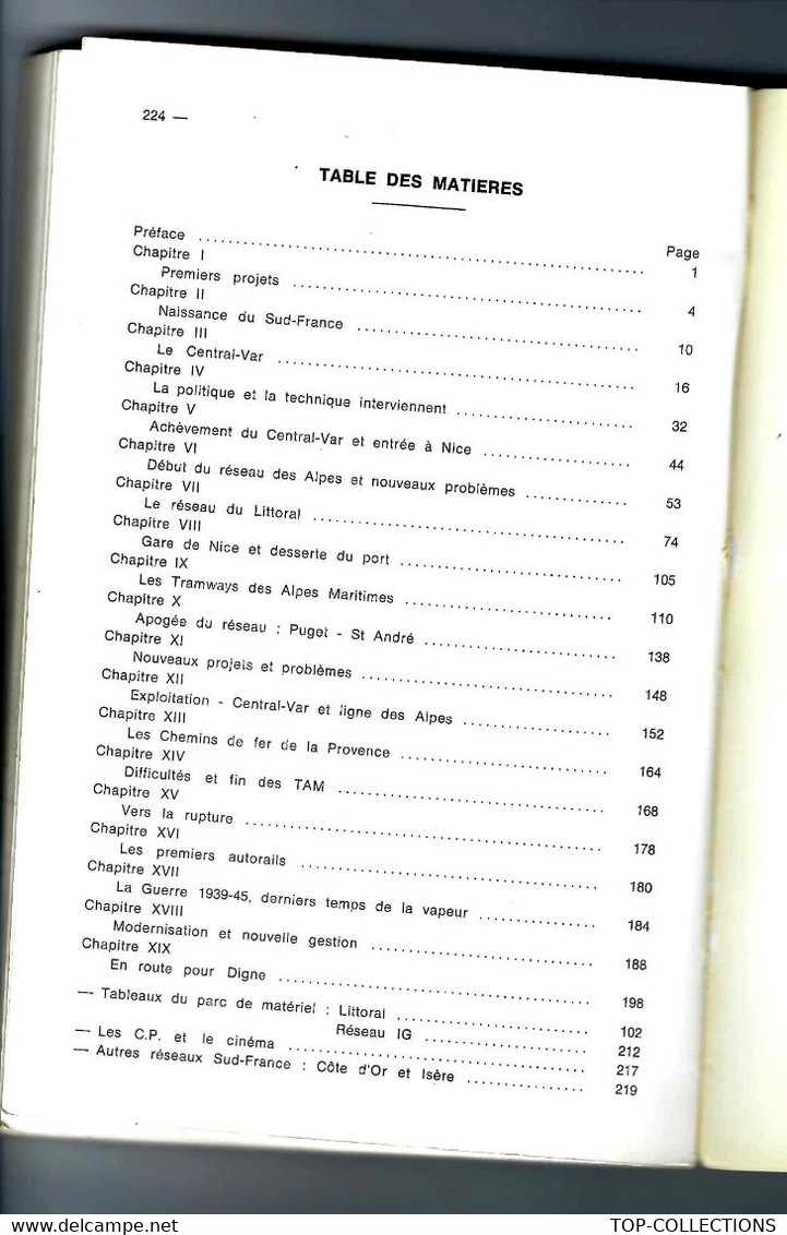 1979 EXCEPTIONNELLE DOCUMENTATION LES CHEMINS DE FER DU SUD DE LA France ETCE QU IL EN RESTE  224 PAGES V.SCANS - Treni