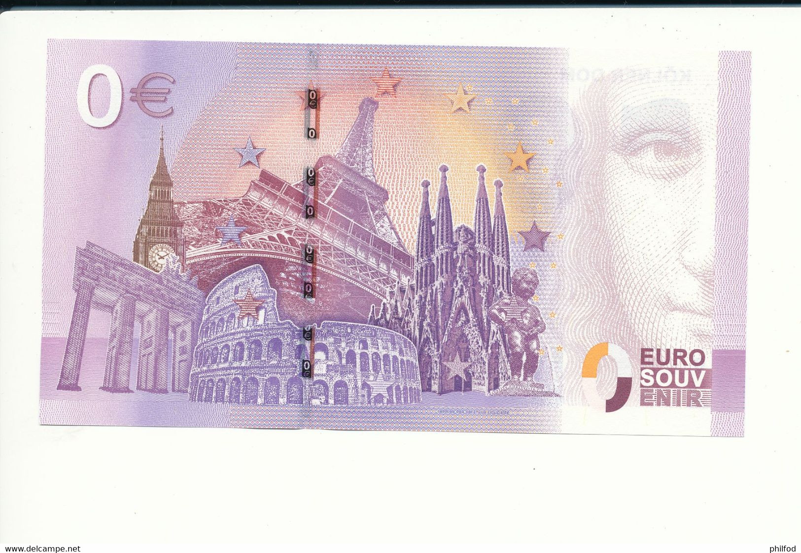 Billet Souvenir - 0 Euro - XEHH - 2016- 1 - KÖLNER DOM - N° 6159 - Billet épuisé - Kiloware - Banknoten