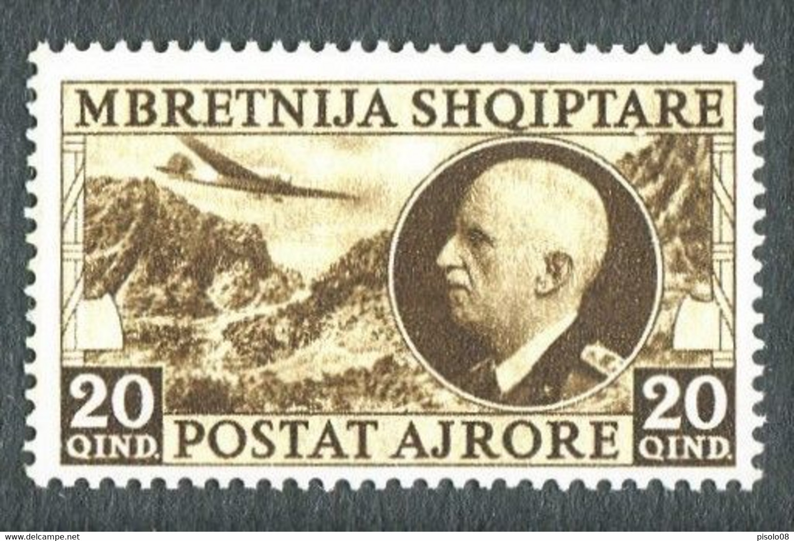 ALBANIA 1939 POSTA AEREA 20 Q. ** MNH - Albania