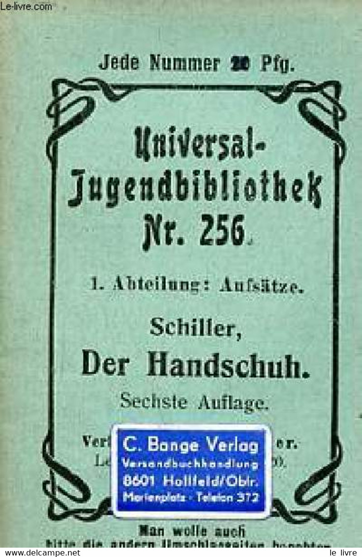Der Handschuh - Sechste Auflage - Universal-Bibliothek Nr.256. - Schiller - 0 - Other & Unclassified
