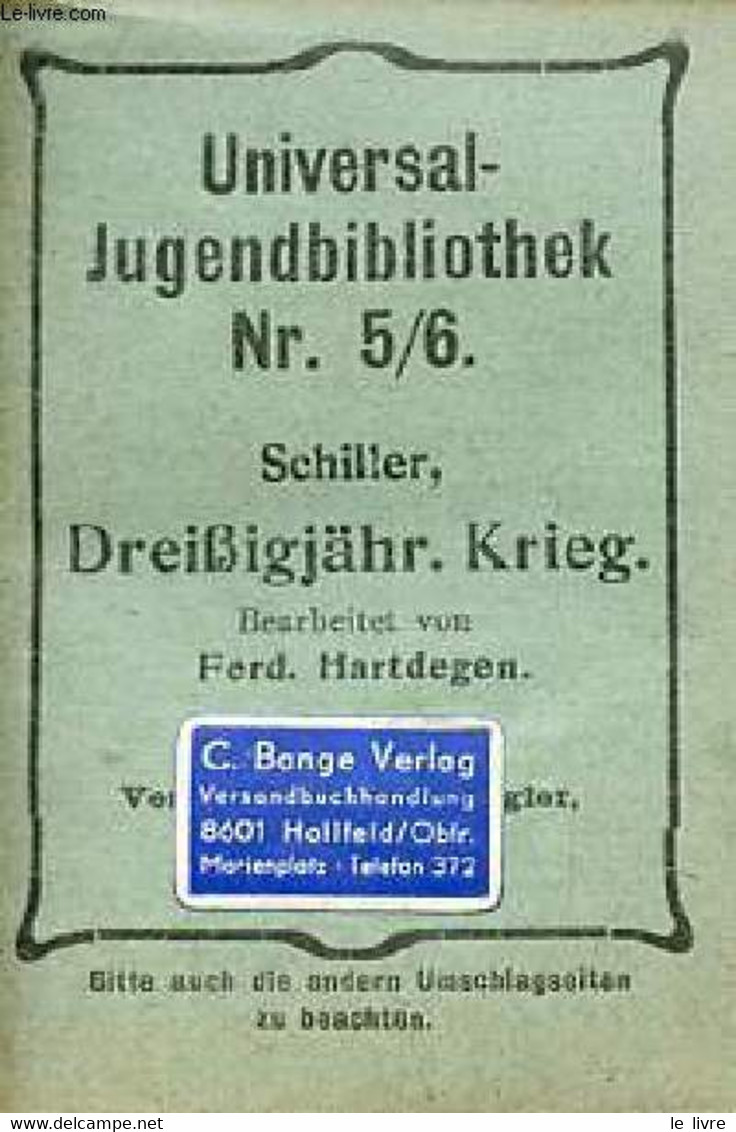 Dreissigjähr.Krieg - Universal-Bibliothek Nr. 5/6. - Schiller - 0 - Other & Unclassified