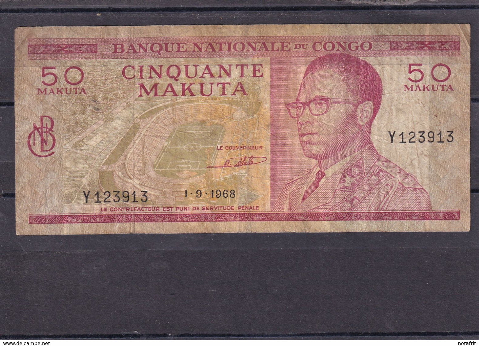 Congo Kongo  50 Makuta 1968 - Sin Clasificación