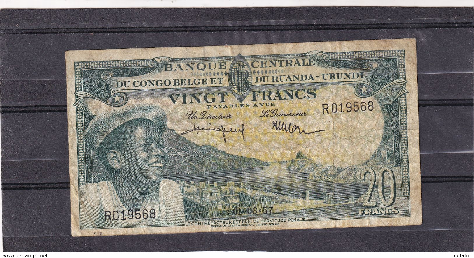 Congo Kongo  20fr 1957 - Unclassified