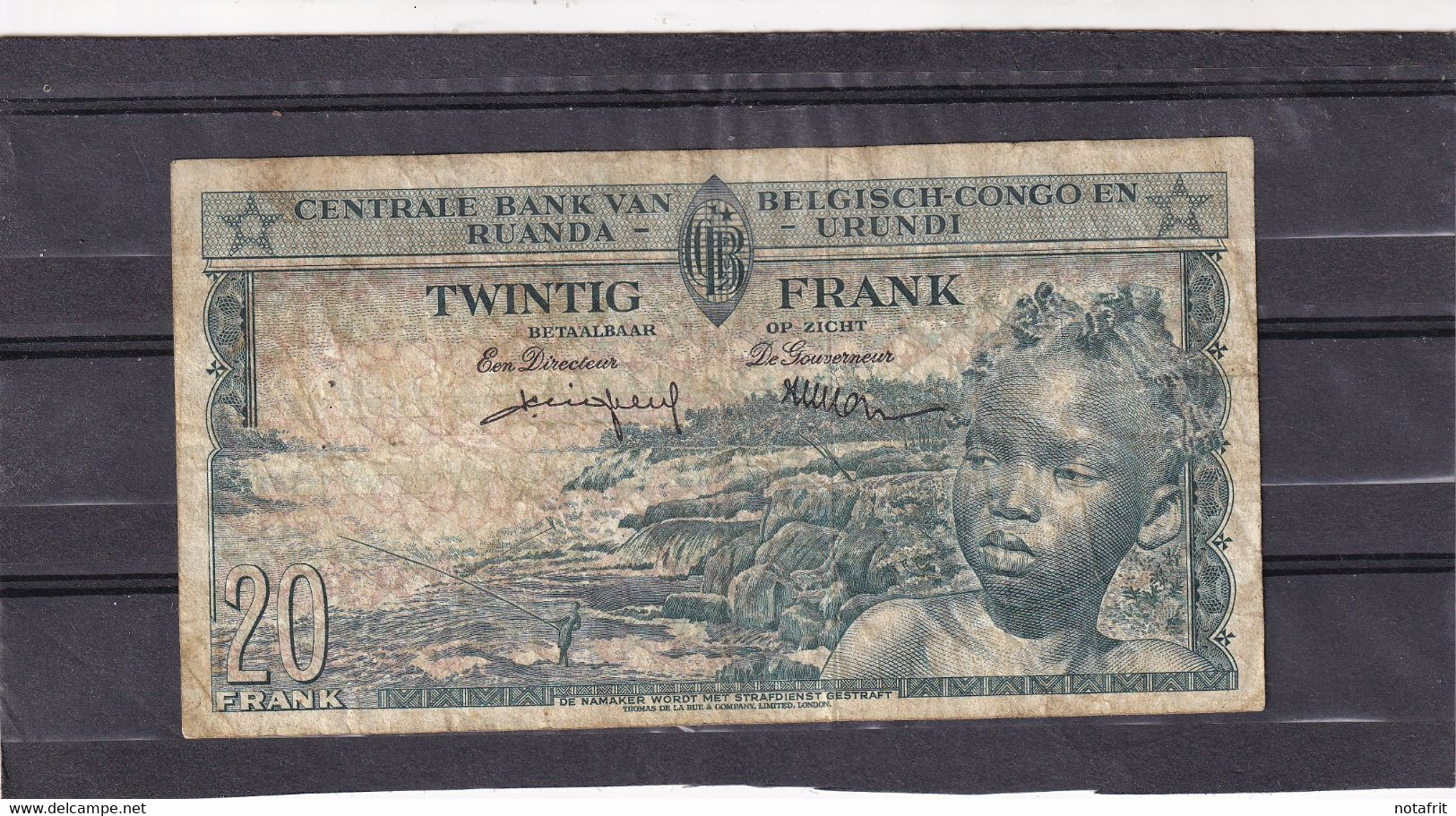 Congo Kongo  20fr 1957 - Unclassified