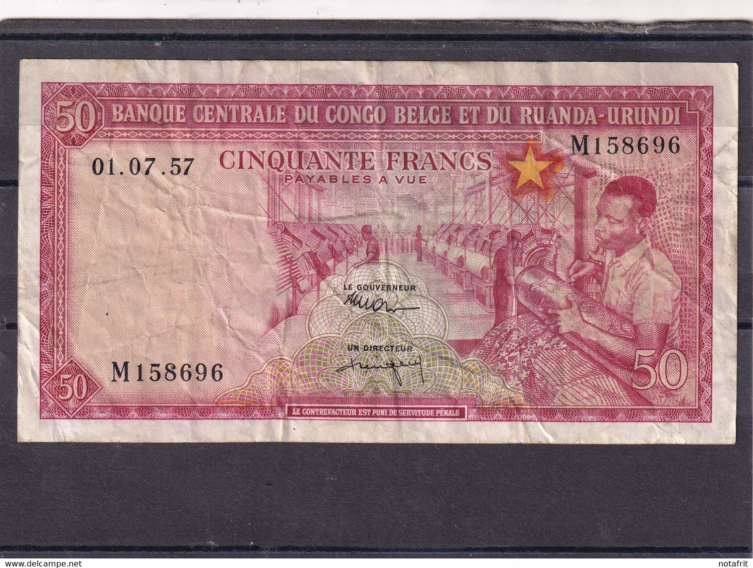 Congo Kongo  50fr 1957 - Non Classificati