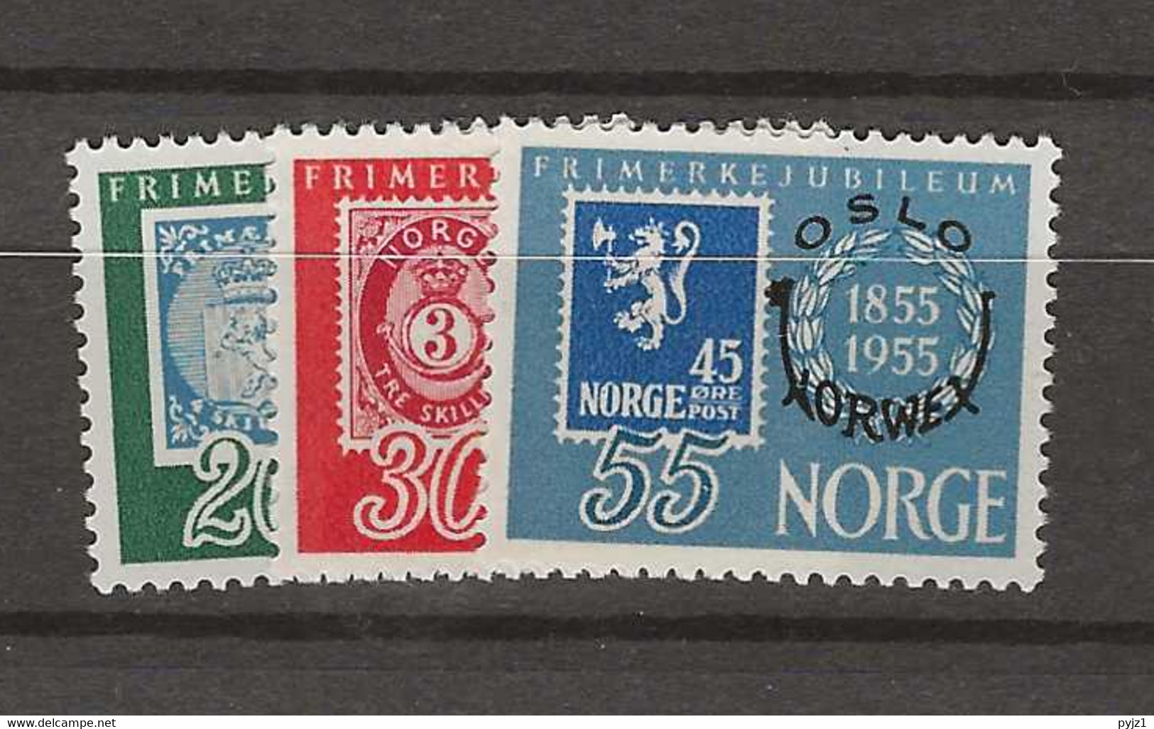 1955 MNH Norway Mi 393-5 Postfris** - Ungebraucht