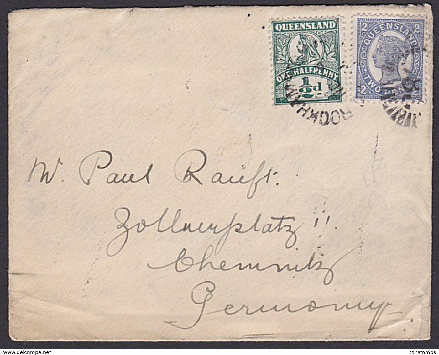 QUEENSLAND ROCKHAMPTON - GERMANY 1910 COVER - Briefe U. Dokumente