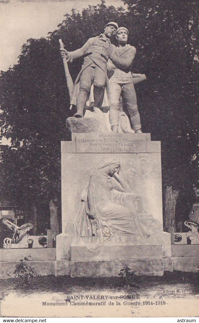 Cpa-80- St Valery Sur Somme - Monument Aux Morts 14/18 -edi Albert Roze - Saint Valery Sur Somme