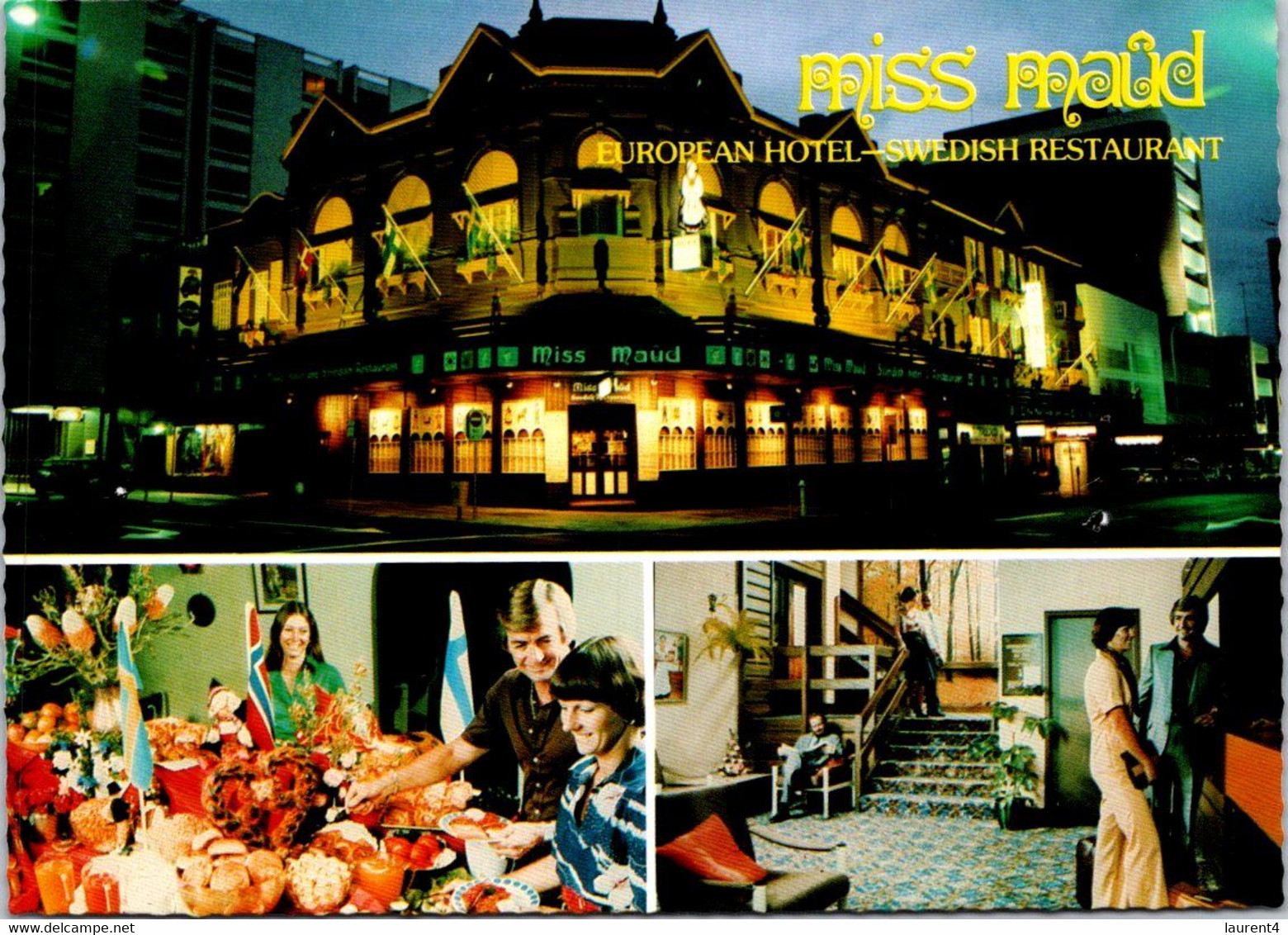 (2 J 57) (OZ) Australia -  WA - Perth - Miss Maud Swedish Restaurant  (posted 1987 - Wombat Stamp) - Perth