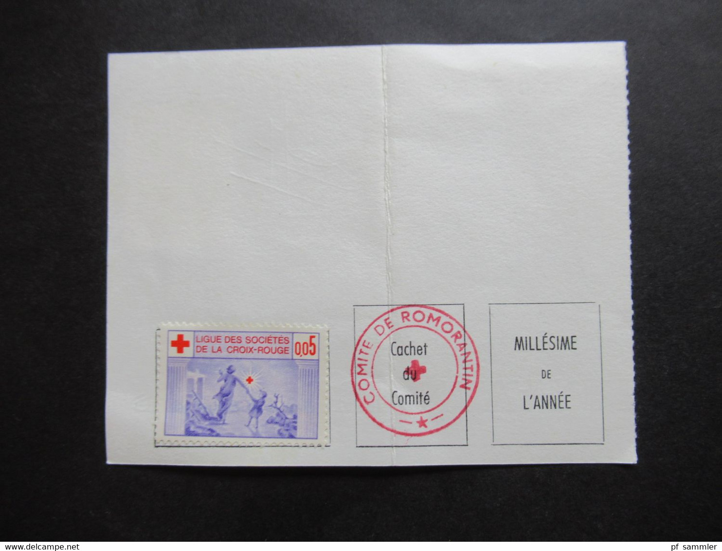 Frankreich 1971 / 72 Vignette Auf Carte D'Adherent Croix Rouge Francaise Stempel Comte De Romorantin - Erinnophilie