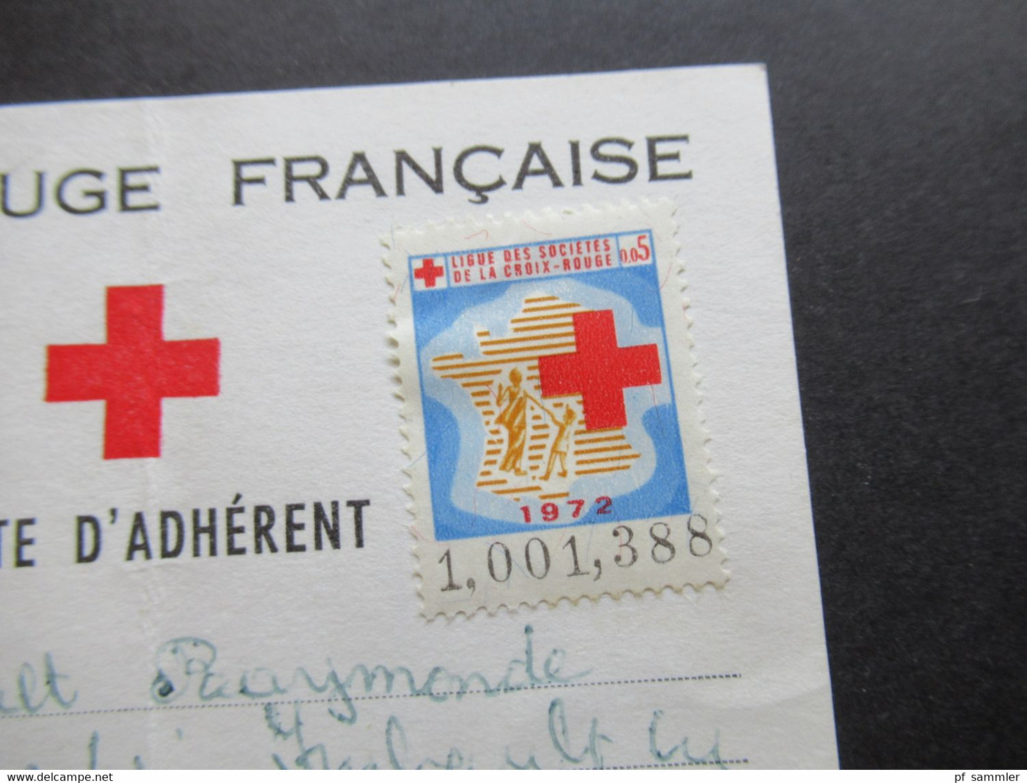 Frankreich 1971 / 72 Vignette auf Carte D'Adherent Croix Rouge Francaise Stempel Comte De Romorantin