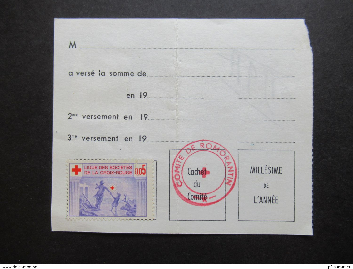 Frankreich 1971 / 72 Vignette auf Carte D'Adherent Croix Rouge Francaise Stempel Comte De Romorantin