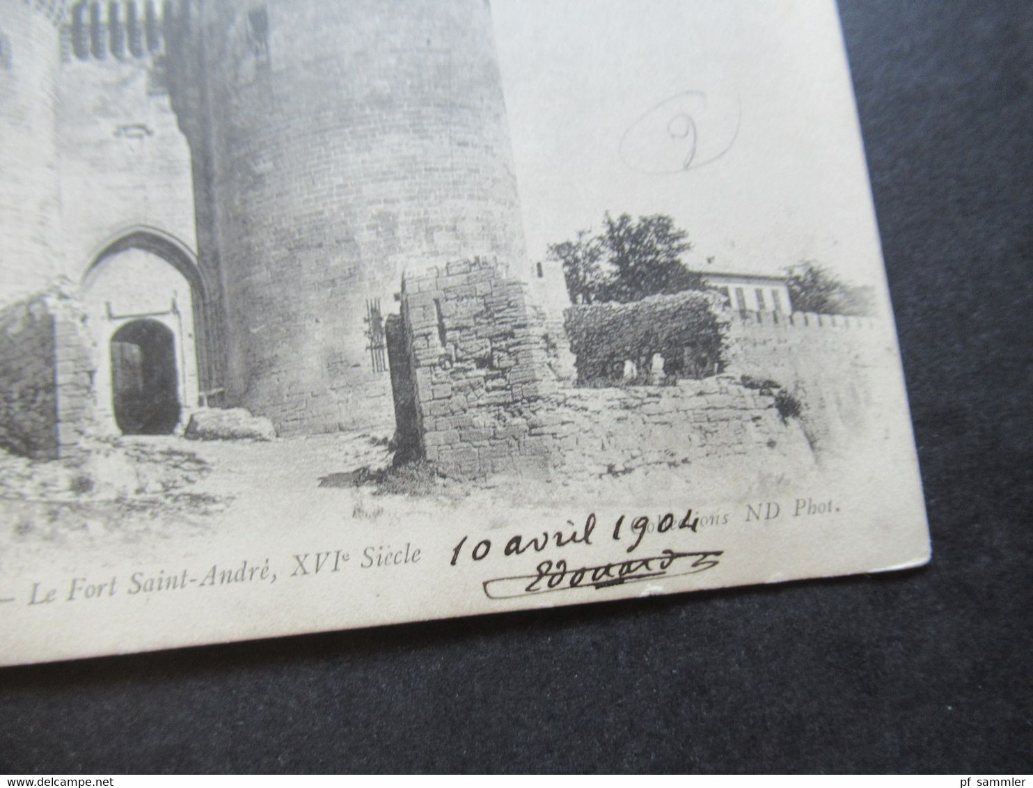 Frankreich 1904 AK Villeneuve Lez Avignon Le Fort Saint André Stempel Cette A Taracon Rapide Nach Baden Baden - Villeneuve-lès-Avignon