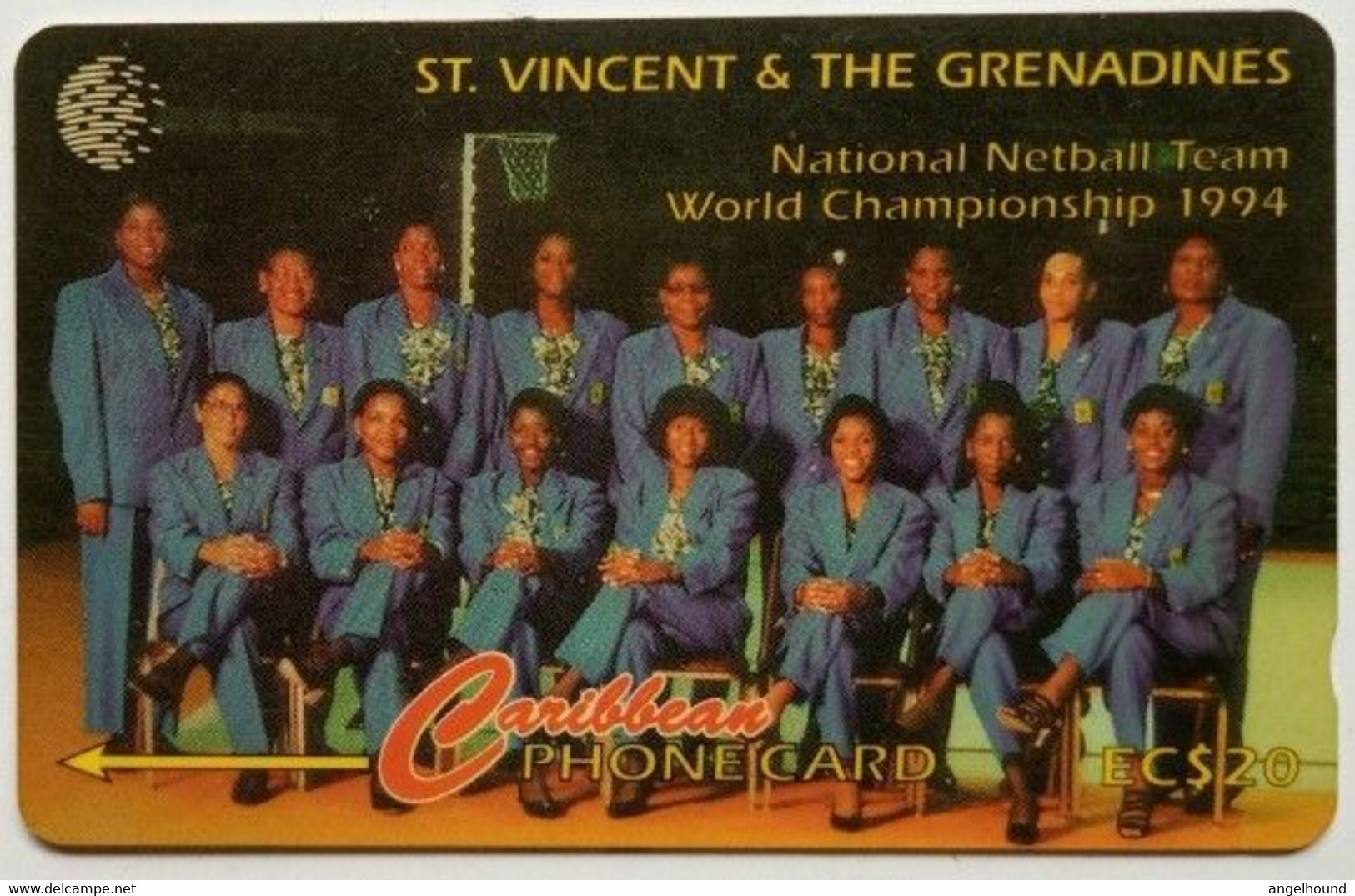 St. Vincent  EC$20  142CSVF " National Netball Team World Championship 1994 ( Error ? ) - San Vicente Y Las Granadinas