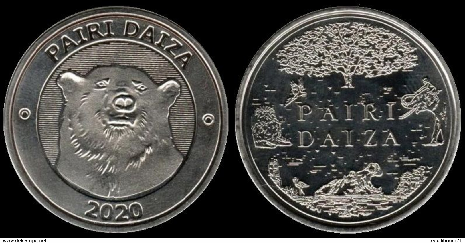 Pairi Daiza UNC - Médaille Souvenir, Ours Blanc / Souvenirmedaille, Ijsbeer / Andenkenmedaille, Eisbär - 2020 - Tourist