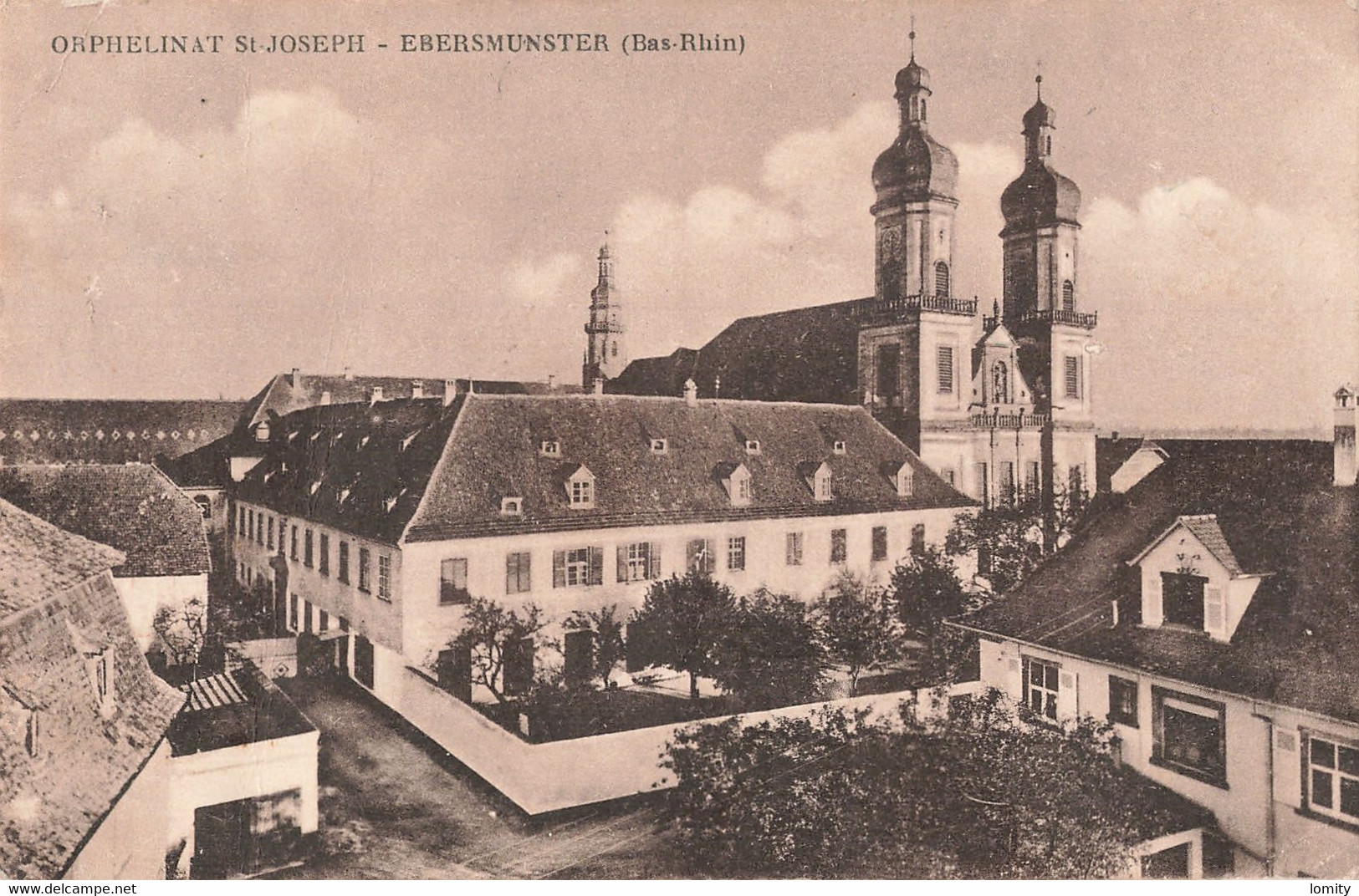 67 Ebersmunster CPA Orphelinat St Saint Joseph Cachet 1936 - Ebersmunster