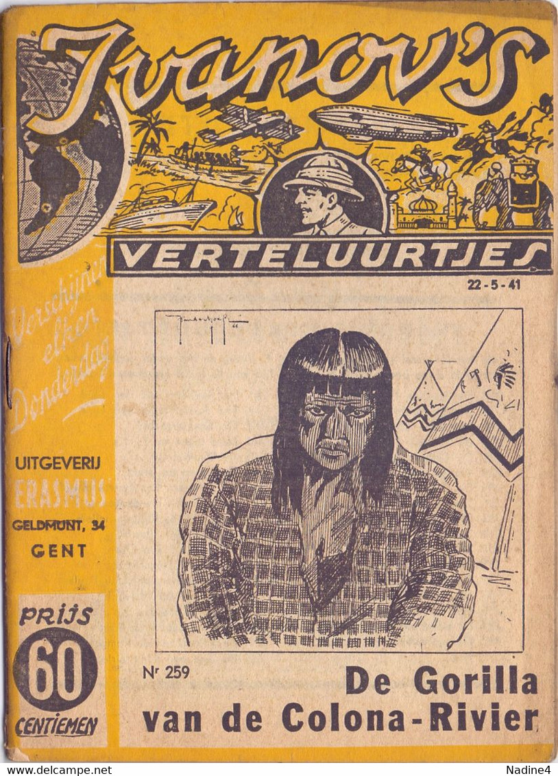 Tijdschrift Ivanov's Verteluurtjes - N° 259 - De Gorilla Van De Colona Rivier - Sacha Ivanov - Uitg. Geldmunt Gent  1941 - Giovani