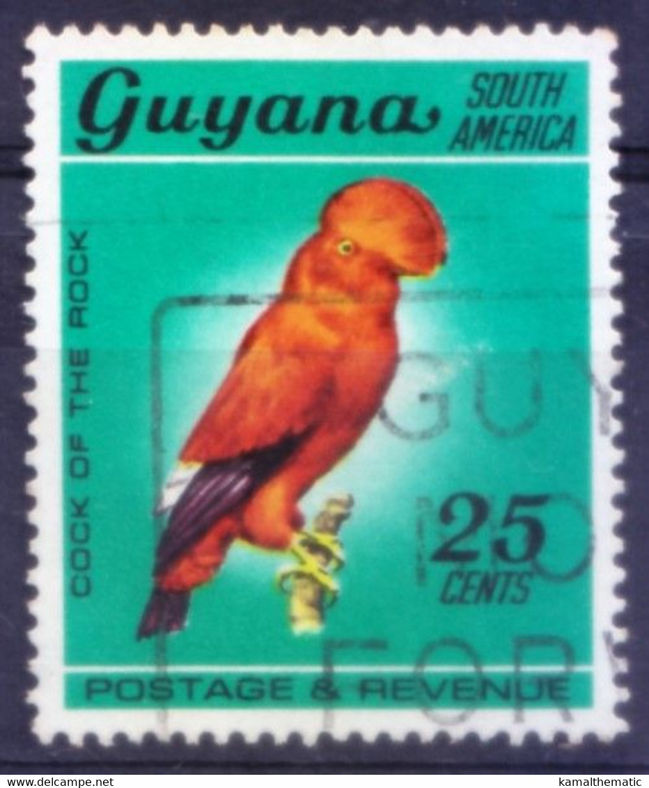 Guyana 1968 Used, Cock-of-the-rock, Large Cotingid Birds - Cuckoos & Turacos