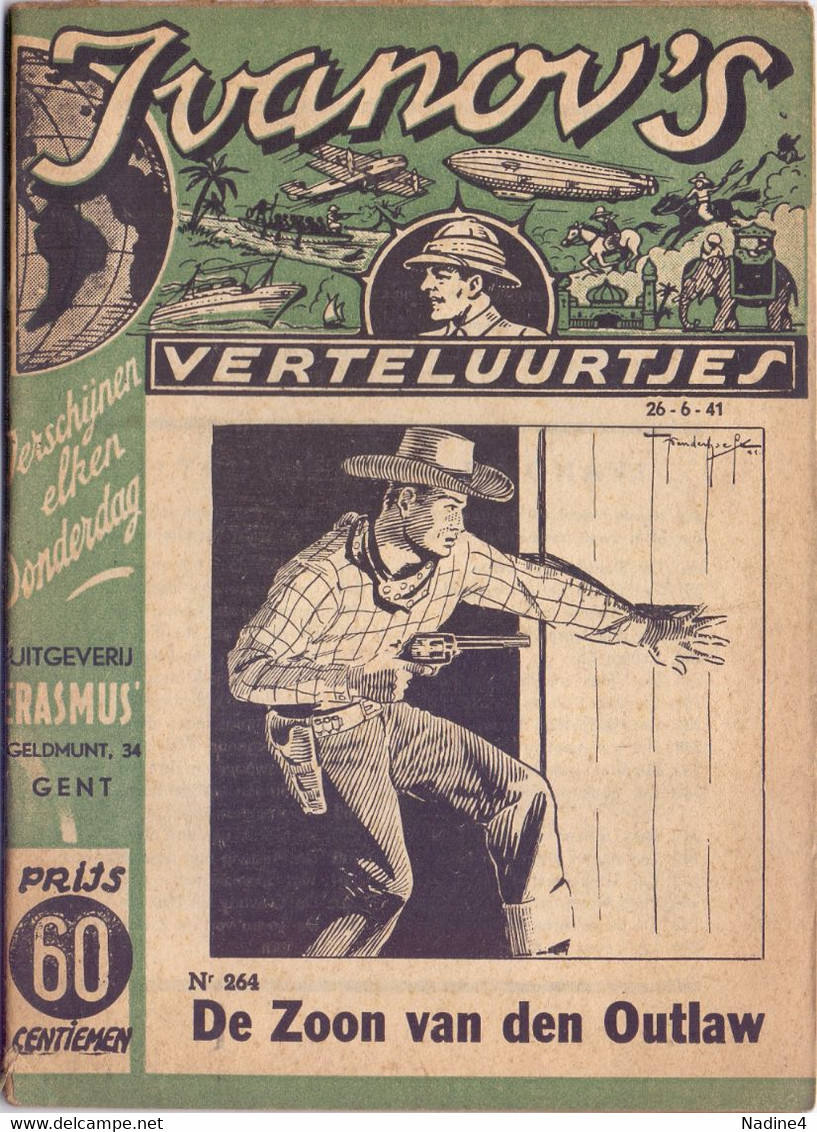 Tijdschrift Ivanov's Verteluurtjes - N° 264 - De Zoon Van De Outlaw - Sacha Ivanov - Uitg. Geldmunt Gent - 1941 - Juniors