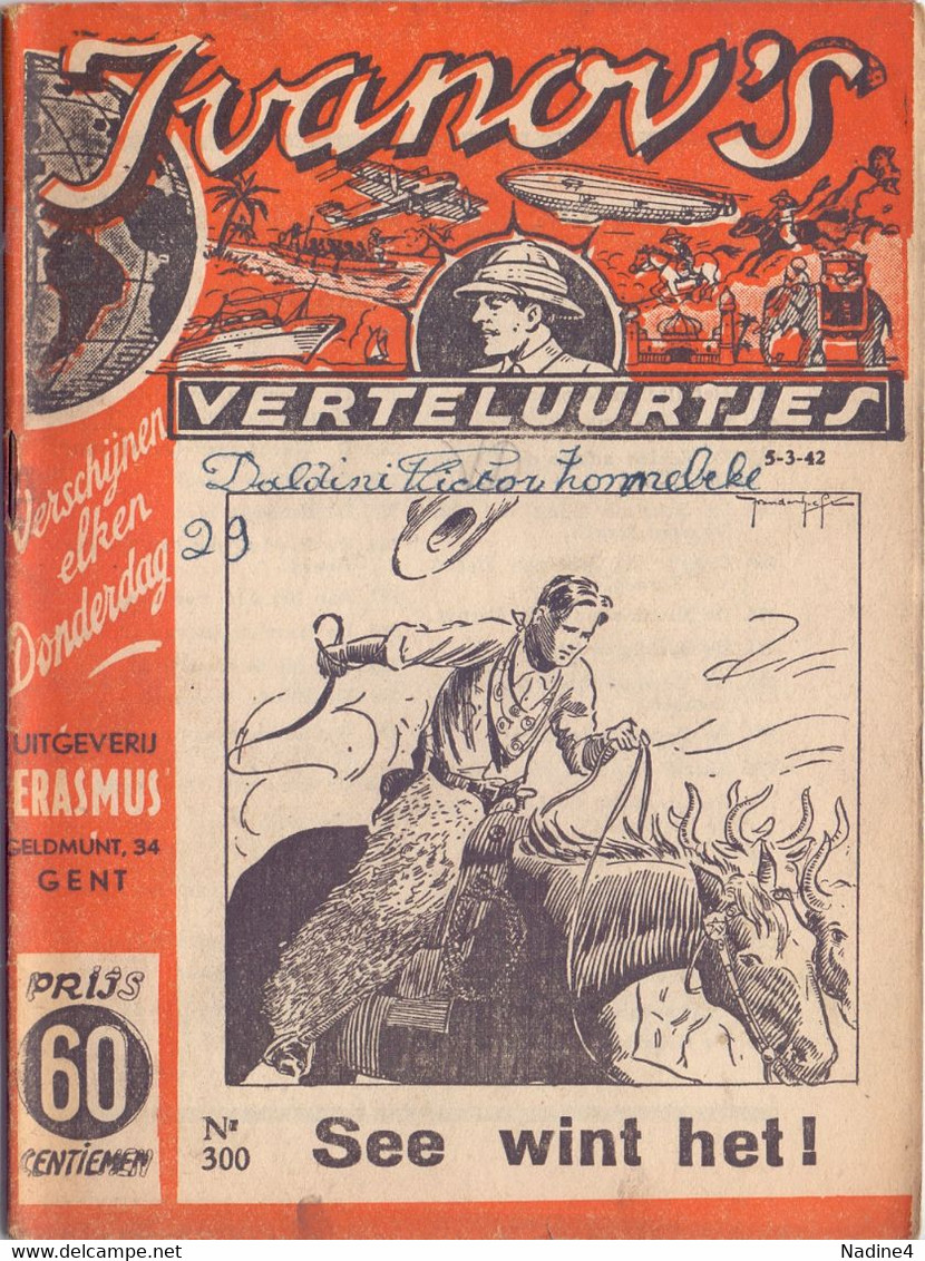 Tijdschrift Ivanov's Verteluurtjes - N° 300 - See Wint Het ! - Sacha Ivanov - Uitg. Geldmunt Gent - 1942 - Giovani