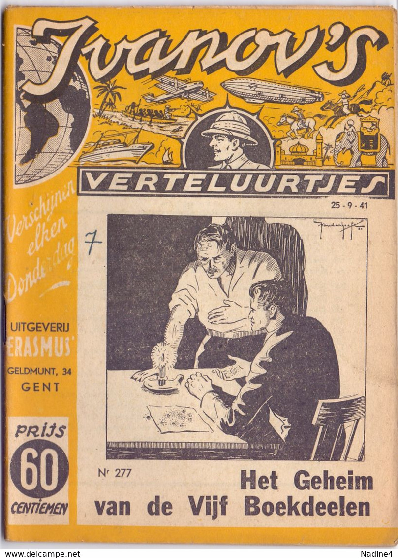 Tijdschrift Ivanov's Verteluurtjes - N° 277 - Het Geheim Vd 5 Boekdelen - Sacha Ivanov - Uitg. Erasmus Gent - 1941 - Juniors
